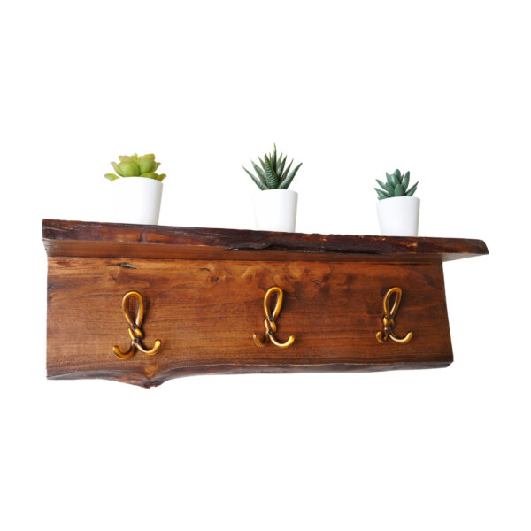 Live-Edge Clothes Hanger & Shelf