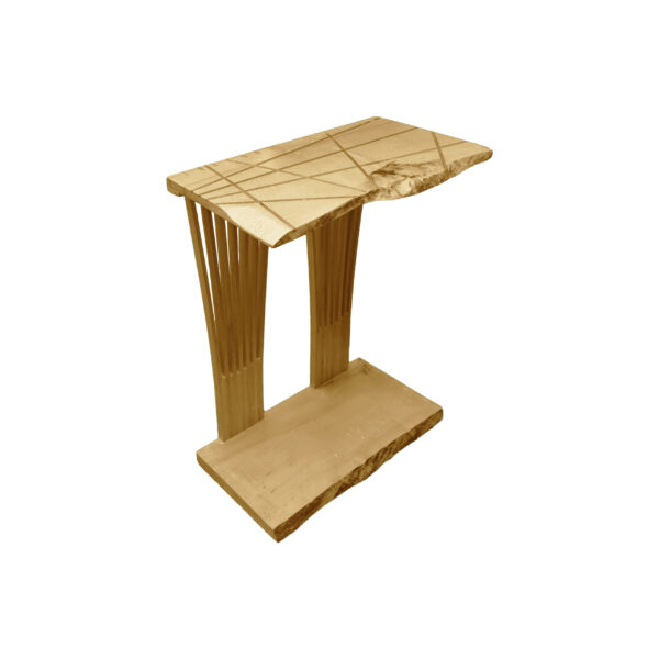 Beech Wood Live Edge C-Side Table