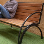 Industrial rectangular coffee table