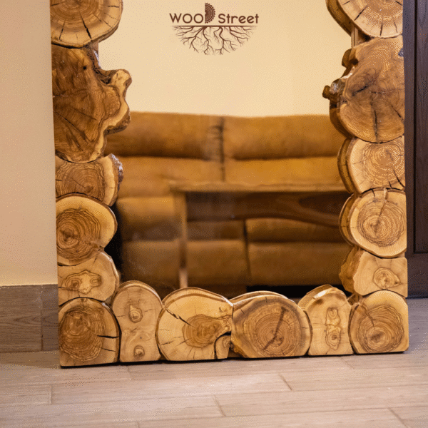 Olive Wood Live-Edge Full Mirror