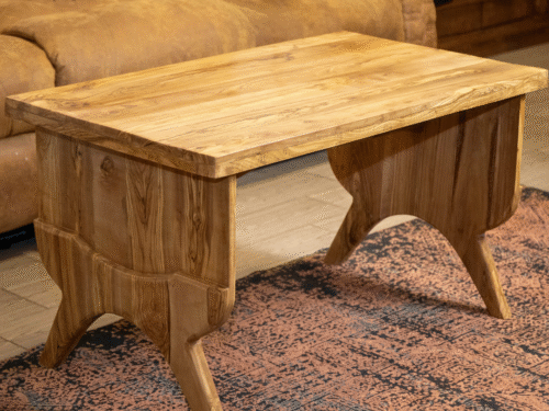 Natural olive wood center table