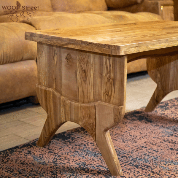 Sculptural Olive Wood Coffee Table