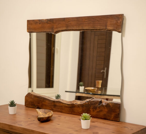 Natural Live Edge Mirror