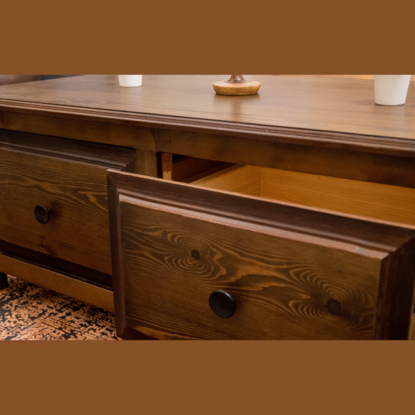 Classical Pine Wood Storage Table