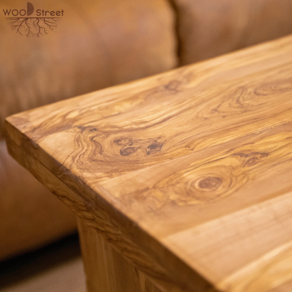Sculptural Olive Wood Coffee Table