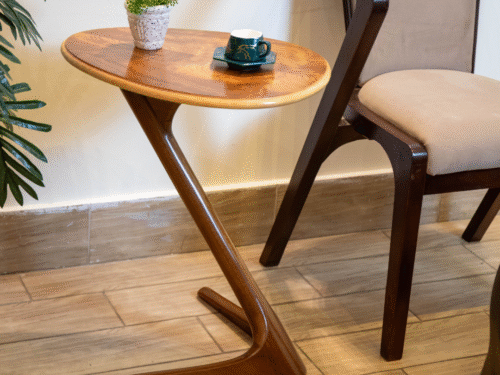 Natural Wood Side Table