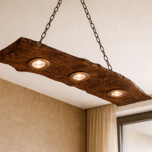 Live-Edge Chandelier