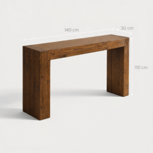 Minimalist Beech Wood Console Table