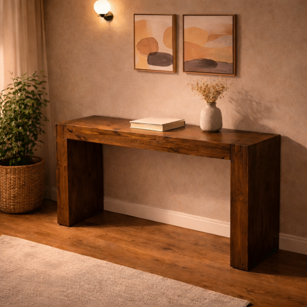 Minimalist Beech Wood Console Table