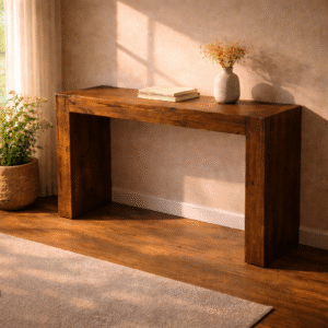 Minimalist Beech Wood Console Table