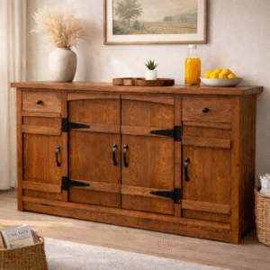 Rustic Pine Wood Buffet