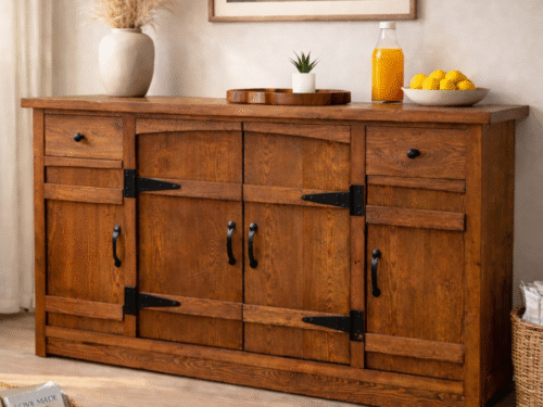 Rustic Pine Wood Buffet