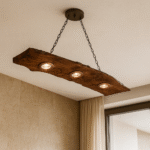 Handcrafted wooden pendant light