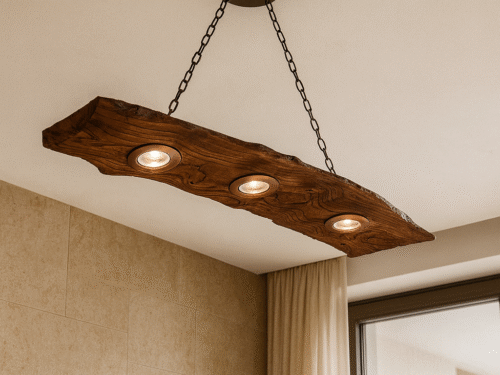 Live-Edge Chandelier