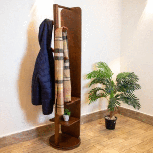 Rotating Clothes Rack with Mirror