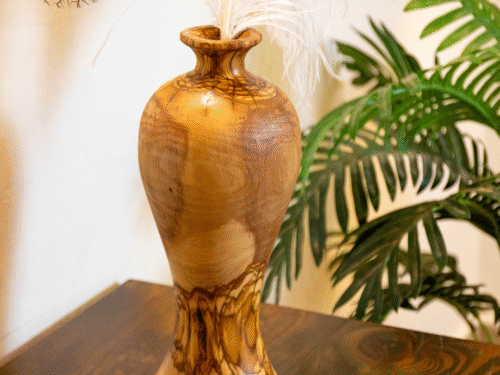 Wooden vase