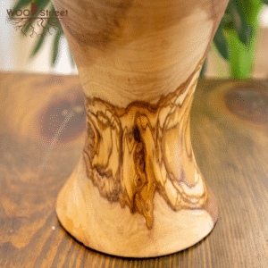 Olive Wood Hand-Carved Vase