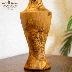 Olive Wood Hand-Carved Vase