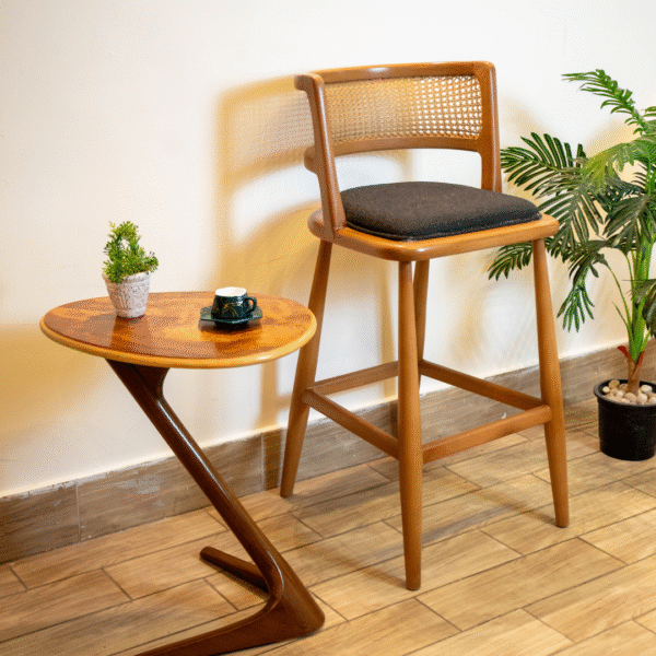 Chair with rattan