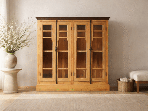 Antique Wooden-Glass Buffet