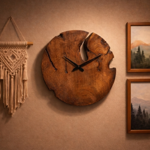 Live-Edge Wall Clock