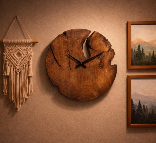 Live-Edge Wall Clock