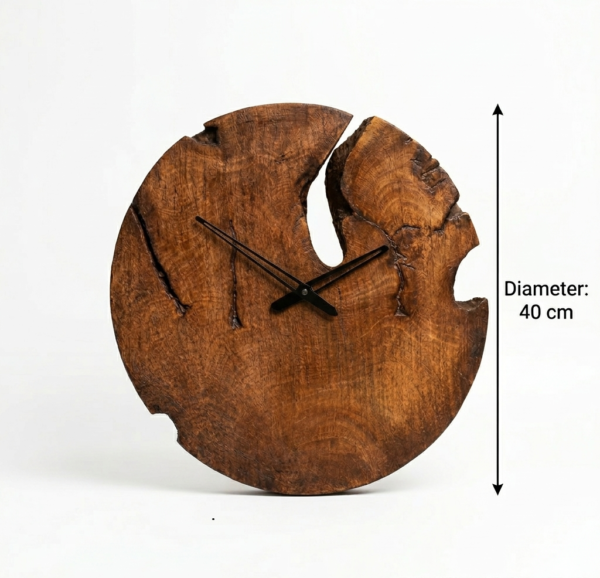 Live-Edge Wall Clock