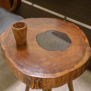 Round Live Edge Side Table