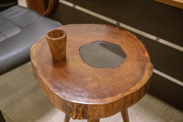 Round Live Edge Side Table