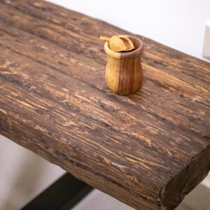 Live-Edge Pine Wood TV Unit