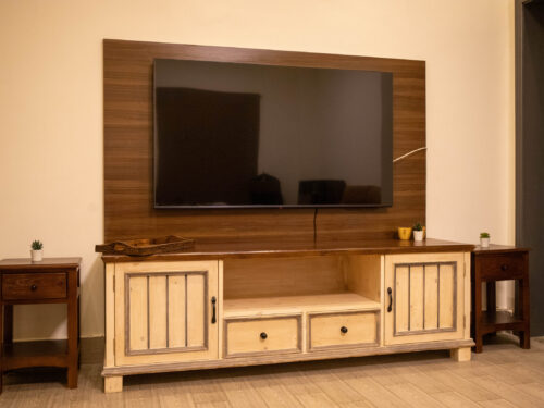 Natural wood TV Unit