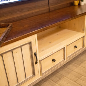 Two-Tone Pine TV Unit