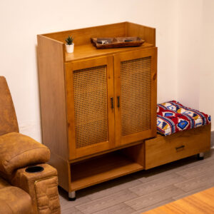 Shoe Storage with rattan