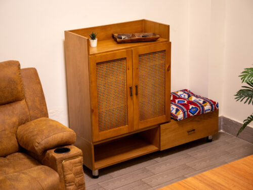 Shoe Storage with rattan