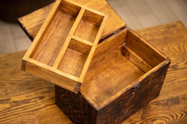 Storage box with a secret drawer