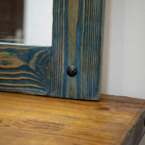 Antique Pine Wood Storage Console