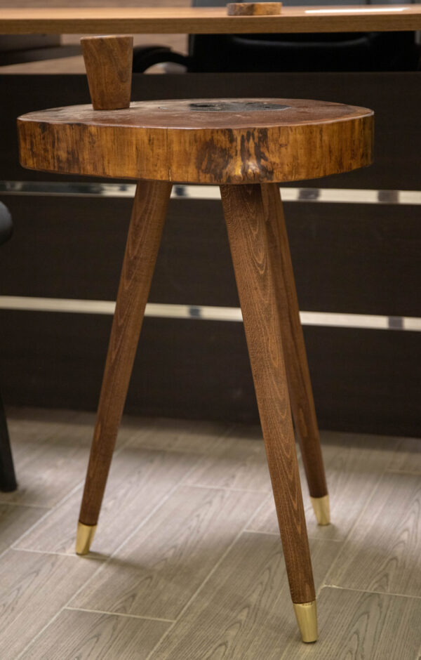 Round Live Edge Side Table