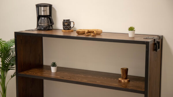 Industrial Pine Wood Coffee Corner