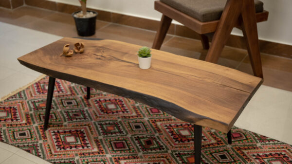 Live Edge Center Table American walnut wood