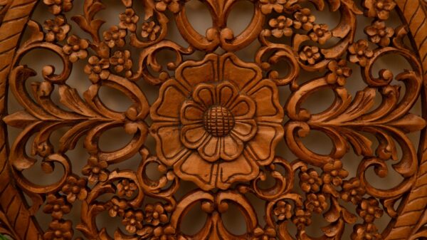 Handcrafted Floral Wall Panel