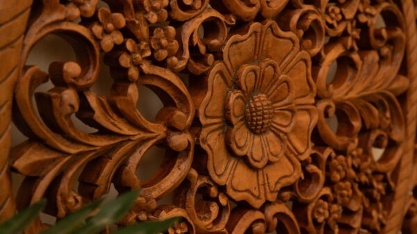 Handcrafted Floral Wall Panel