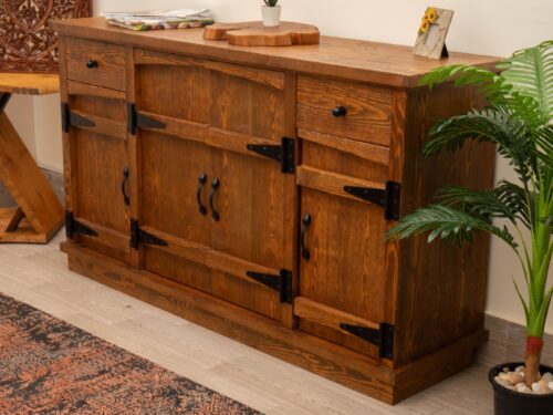 Rustic Pine Wood Buffet