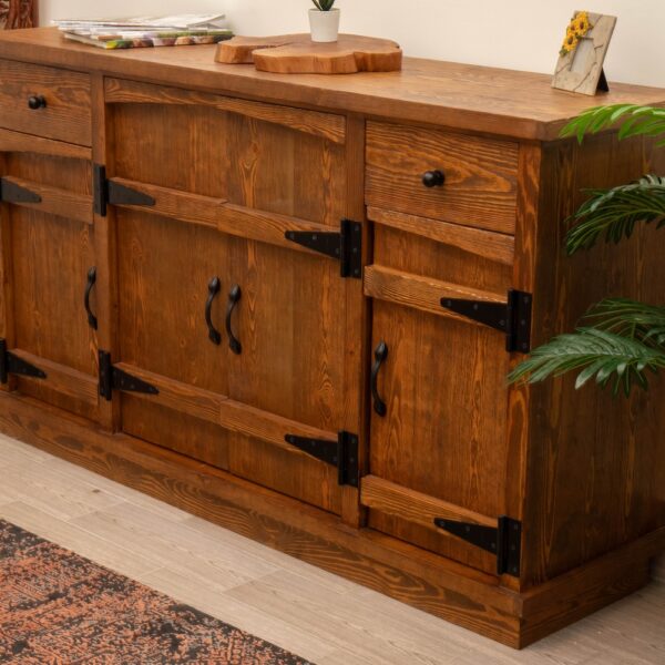 Rustic Pine Wood Buffet
