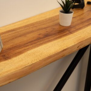 Live-Edge Console – Industrial Chic