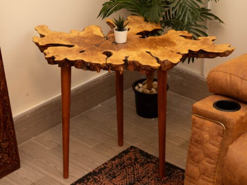 Olive Wood Side Table