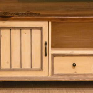 Two-Tone Pine TV Unit