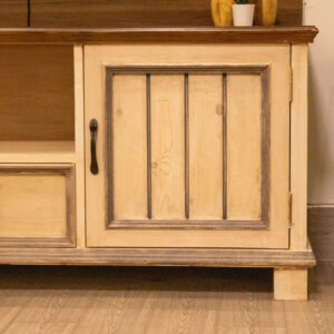 Two-Tone Pine TV Unit