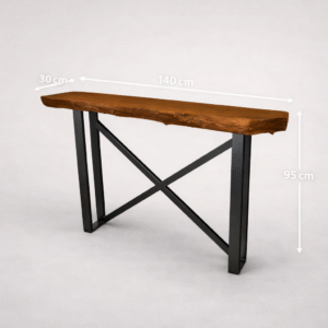 Mahoganyconsole03 Live-Edge Console – Industrial Chic