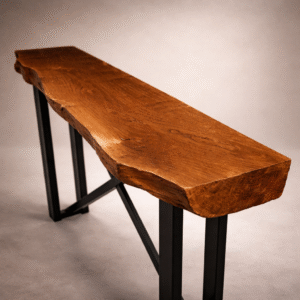 Mahoganyconsole04 Live-Edge Console – Industrial Chic