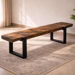 Live-Edge Pine Wood TV Unit